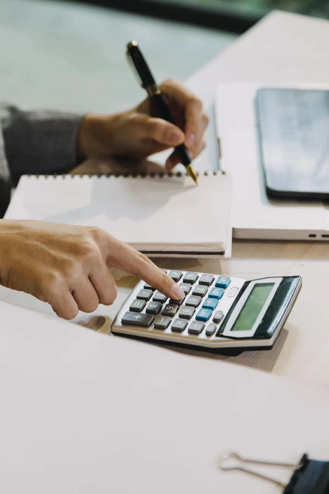 Commission paperwork and calculator