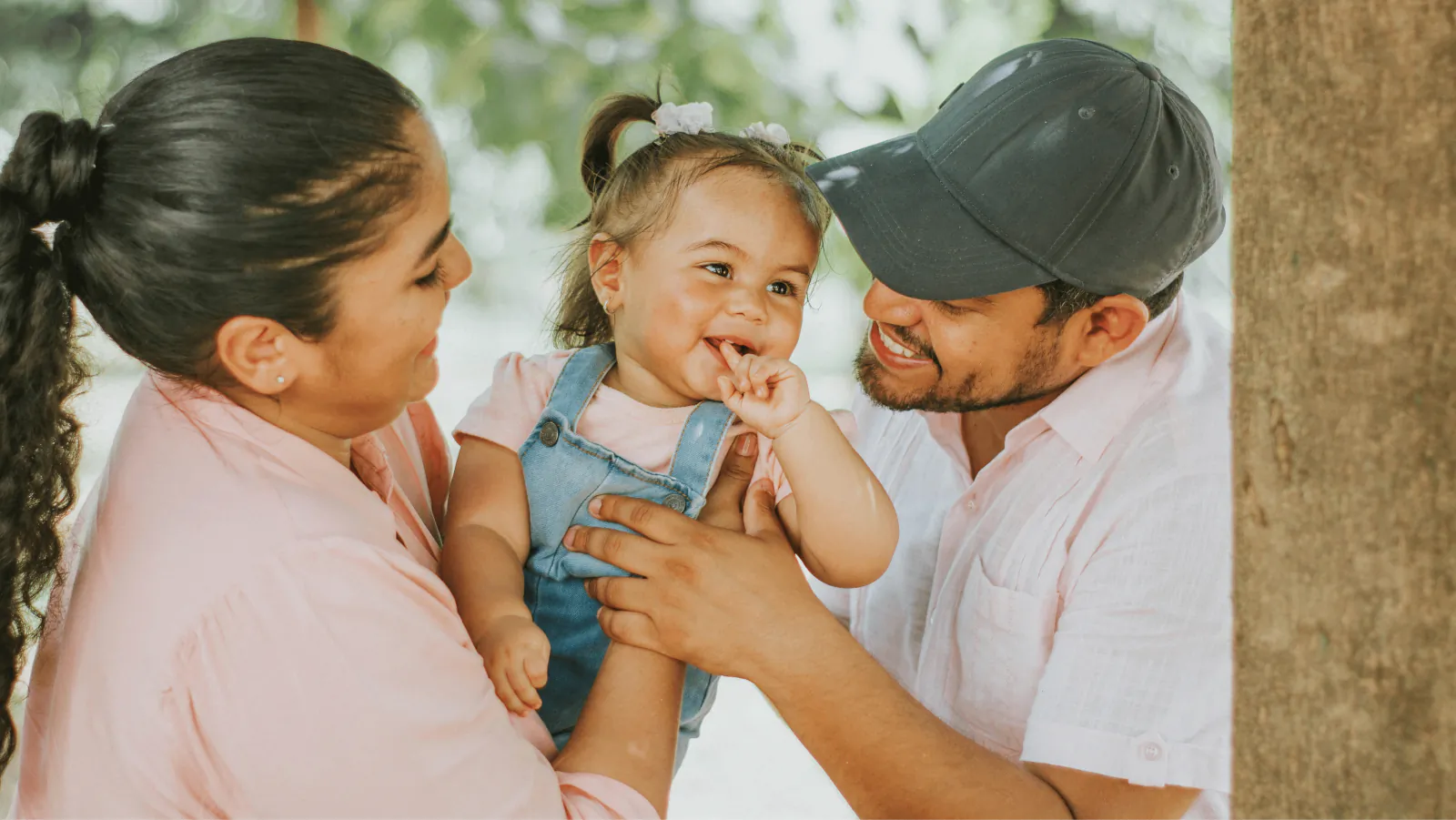 Parent with children representing family-friendly income