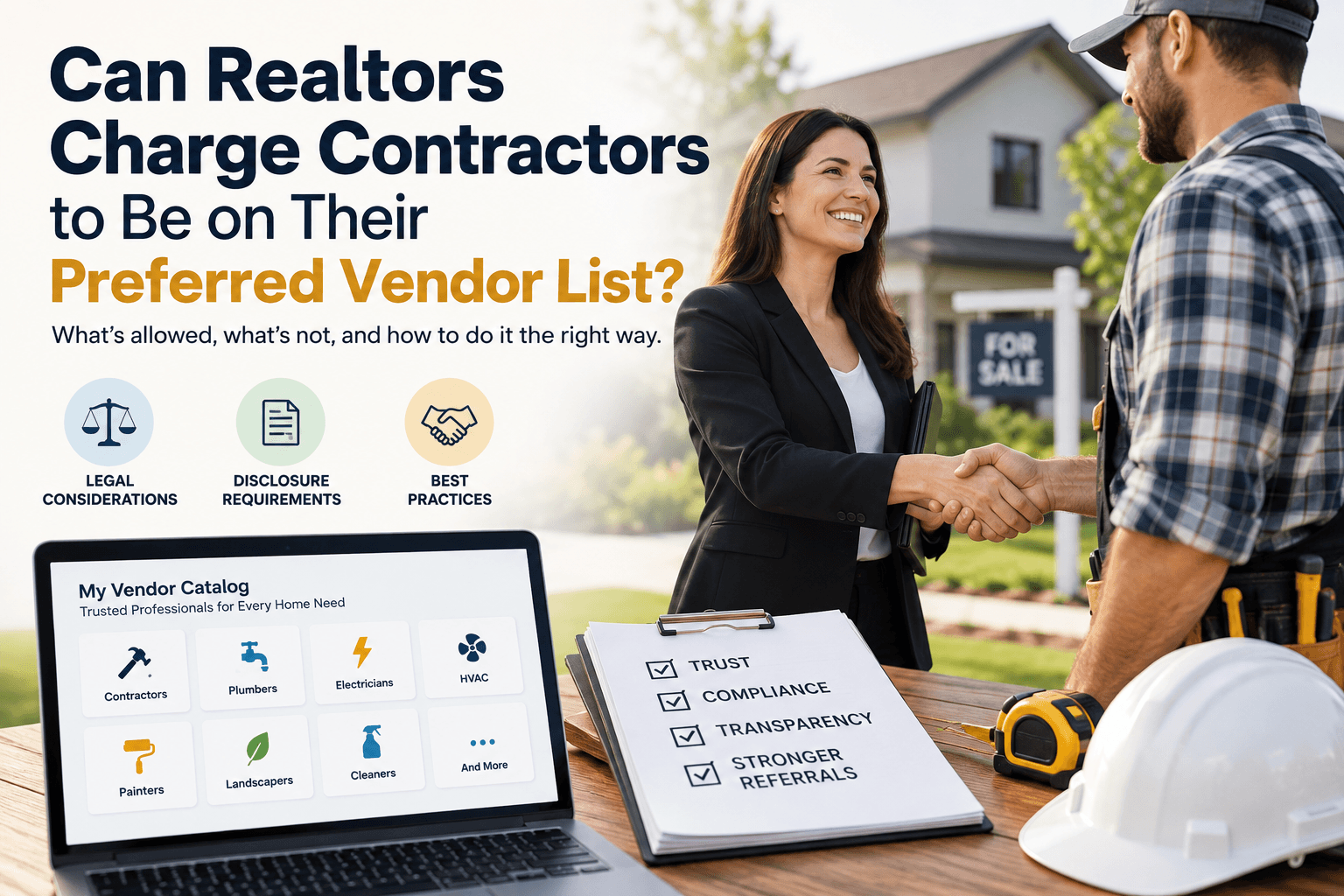 can realtors charge contractors to be on preferred vendor list