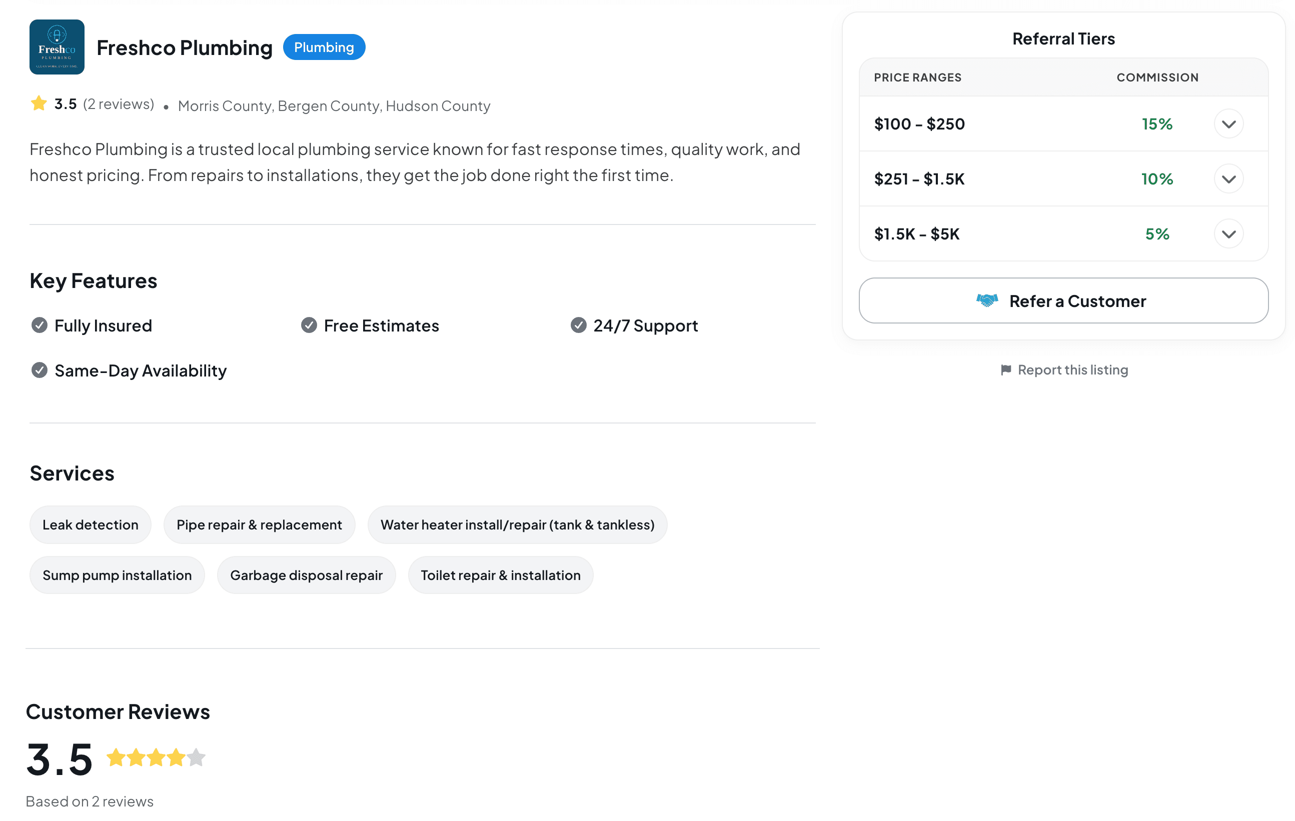 Business Landing Page